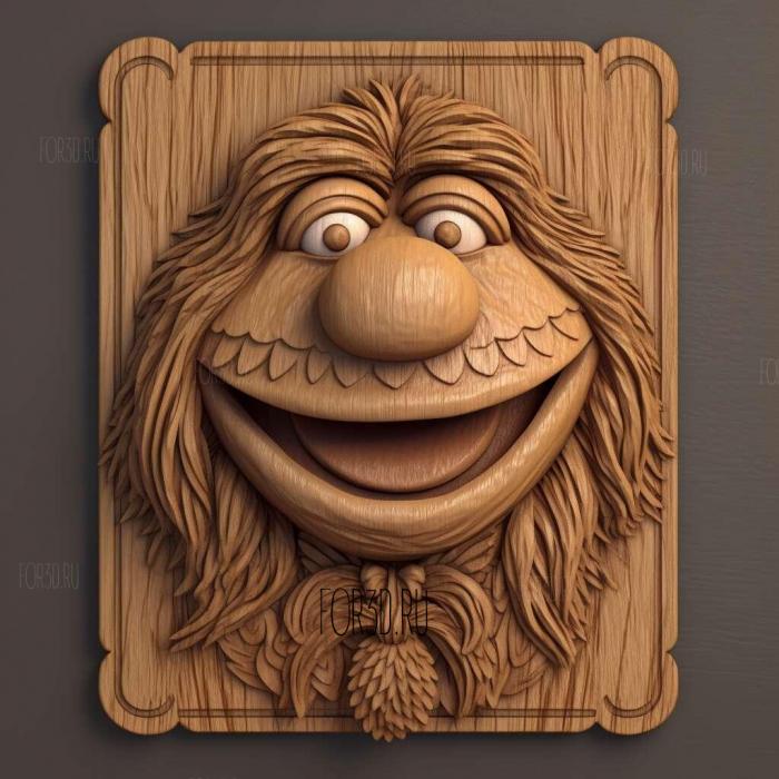 st muppet 1 stl model for CNC
